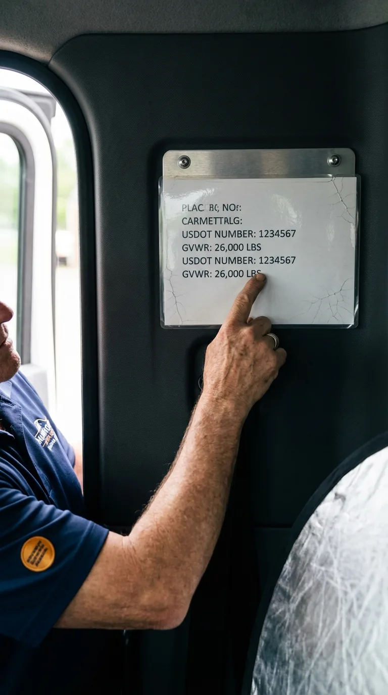 USDOT licensing placard verification in Skowhegan